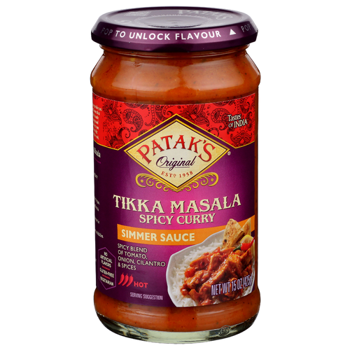 Patak's Spicy Tikka Masala Curry Simmer Sauce - 15 Ounce