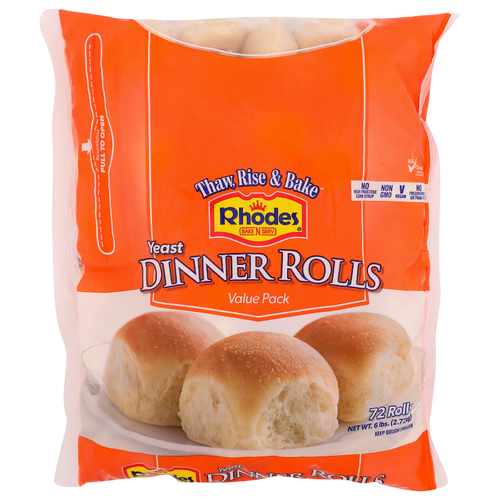 Rhodes Bake N Serv Yeast Dinner Rolls - 0.083 Pound - 72 Count