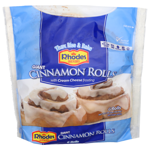 Rhodes Bake N Serv Giant Cinnamon Rolls - 6.083 Ounce - 6 Count