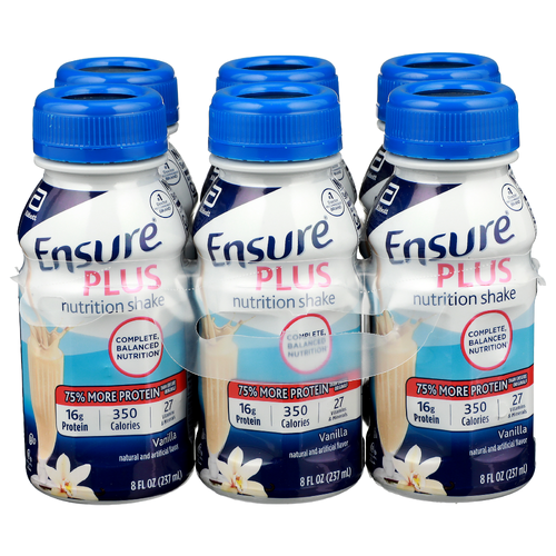 Ensure Plus Nutrition Shake Vanilla Ready-to-Drink Bottles - 48 Fluid Ounce
