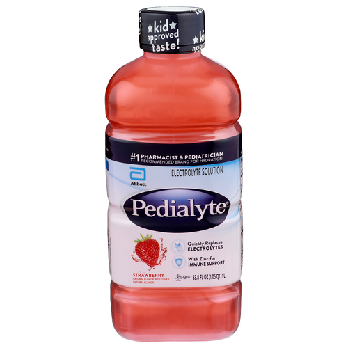 Pedialyte Strawberry Electrolyte Solution - 33.8 Fluid Ounce