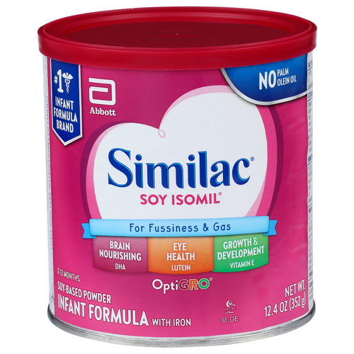 Similac Infant Formula with Iron, Soy-Based, Birth-12 Months - 12.4 Ounce