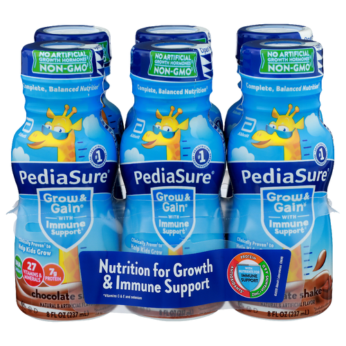 Pediasure Grow & Gain Chocolate Shake - 8 Fluid Ounce - 6 Count