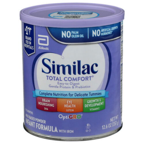Similac Infant Formula, With Iron, Milk-Based Powder, 0-12 Months - 12.6 Ounce