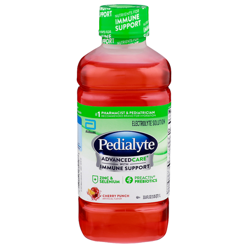 Pedialyte Advanced Care Cherry Punch Electrolyte Solution - 33.8 Fluid Ounce