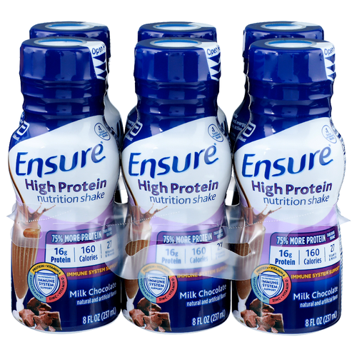 Ensure High Protein Milk Chocolate Nutrition Shake - 8 Fluid Ounce - 6 Count
