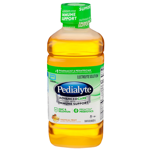 Pedialyte Advanced Care Tropical Fruit Electrolyte Solution - 33.8 Fluid Ounce