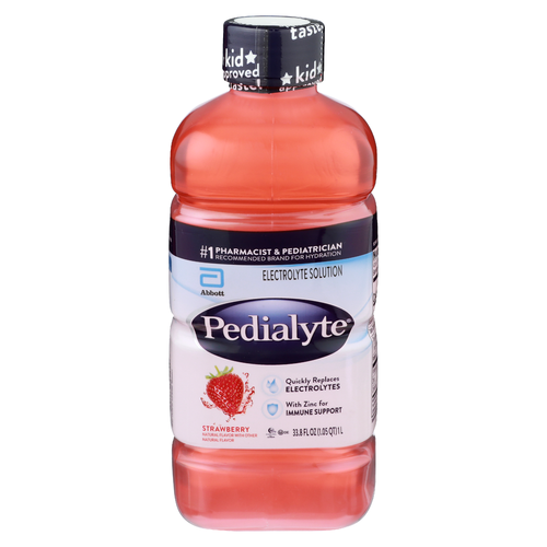 Pedialyte Strawberry Electrolyte Solution - 33.8 Fluid Ounce
