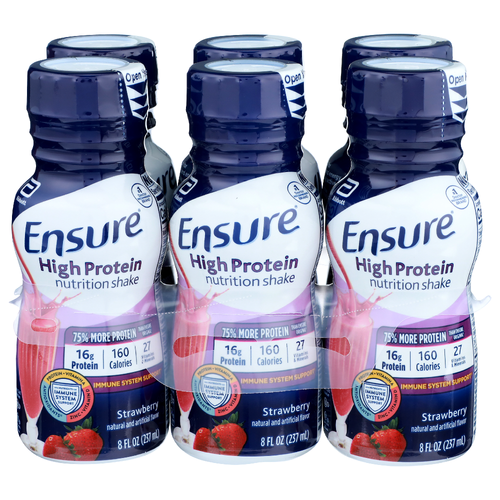 Ensure High Protein Strawberry Nutrition Shake - 8 Fluid Ounce - 6 Count