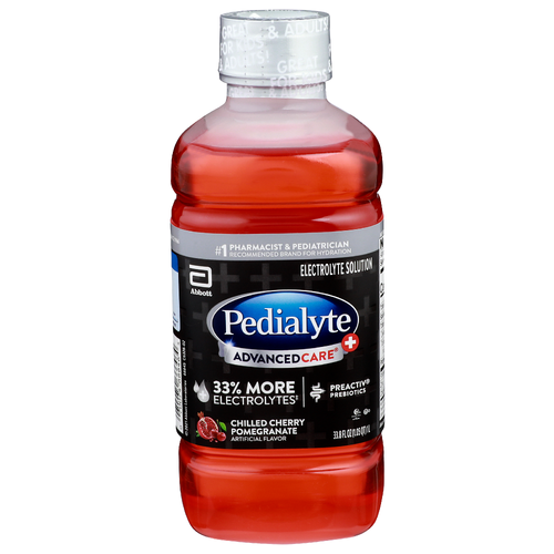Pedialyte Advanced Care Chilled Cherry Pomegranate Electrolyte Solution - 33.8 Fluid Ounce