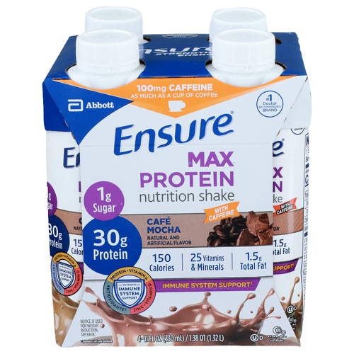 Ensure Max Protein Cafe Mocha Nutrition Shake - 2.75 Fluid Ounce - 4 Count