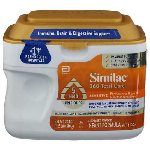 Similac Infant Formula With Iron, Milk-Based Powder, Sensitive - 20.1 Ounce