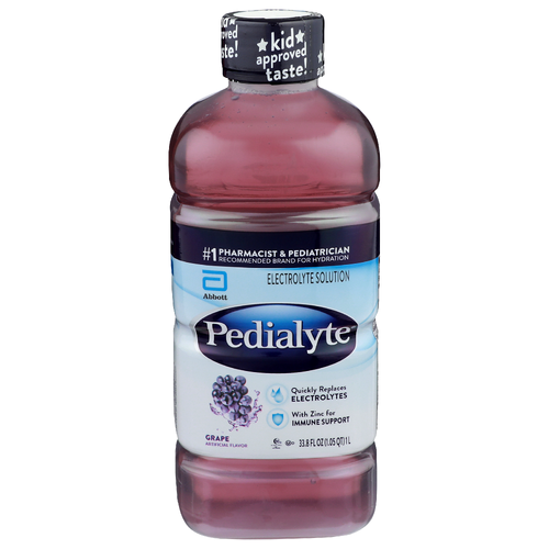 Pedialyte Grape Electrolyte Solution - 33.8 Fluid Ounce