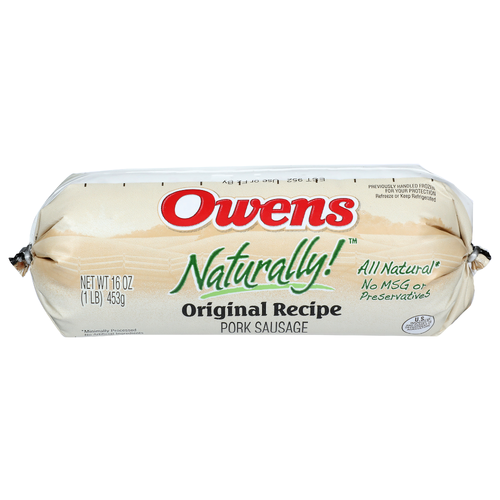Owens Naturally! Original Recipe Pork Sausage - 16 Ounce