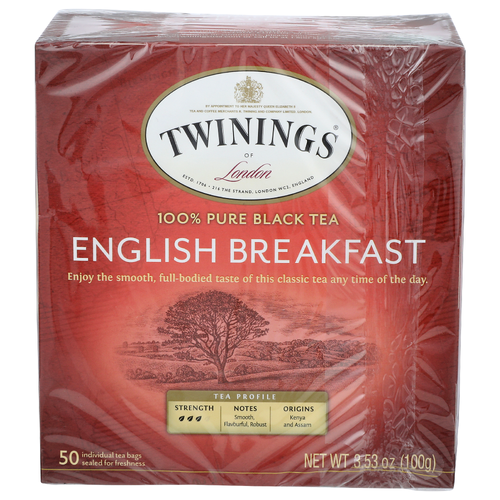 Twinings Of London Black Tea English Breakfast - 0.071 Ounce - 50 Count