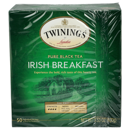 Twinings Of London Irish Breakfast Pure Black Tea - 0.071 Ounce - 50 Count