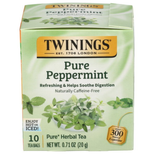 Twinings Of London Pure Peppermint Tea Bag - 0.071 Ounce - 10 Count Image 1 of 3