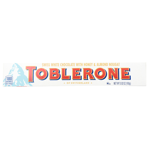 Toblerone Honey & Almond Nougat Swiss White Chocolate - 3.52 Ounce