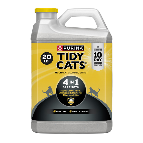 Purina Tidy Cats Clumping Cat Litter, 4-In-1 Strength Multi Litter - 20 Pound Image 1 of 3