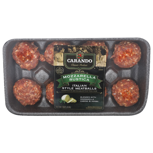Carando Classic Italian Style Meatballs Mozzarella Rustica - 16 Ounce