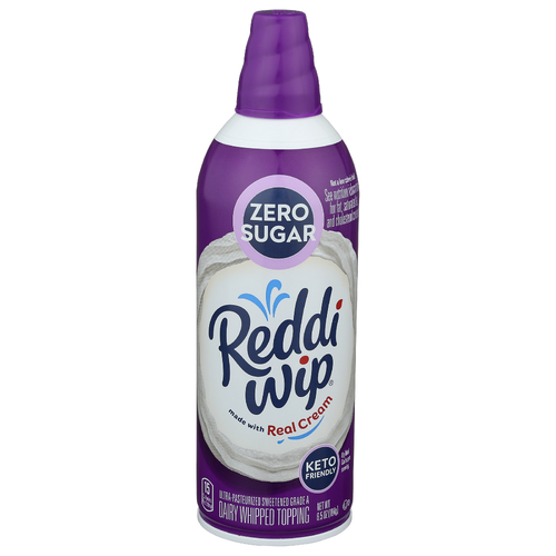 Reddi Wip Zero Sugar Dairy Whipped Topping With Real Cream - 6.5 Ounce