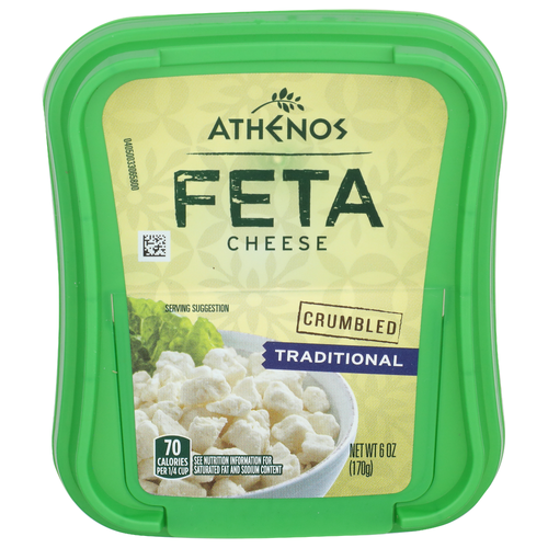 Athenos Feta Cheese Crumbled Traditional - 6 Ounce