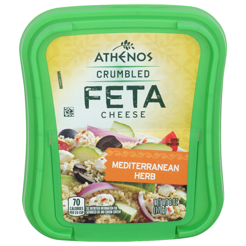 Athenos Feta Cheese Mediterranean Herb Crumbled - 6 Ounce