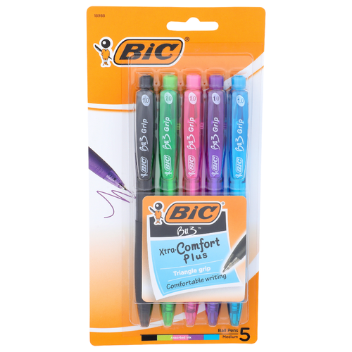 Bic Bu3 Triangle Grip - 5 Count