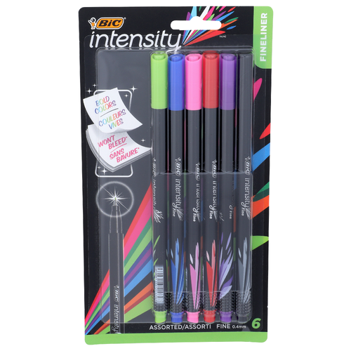 Bic Intensity Assorted Fineliner - 6 Count