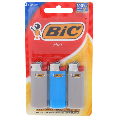 Bic Mini Lighters - 3 Count