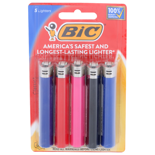 Bic Classic Lighters - 5 Count