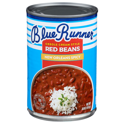 Blue Runner New Orleans Spicy Creole Cream Style Red Beans - 16 Ounce
