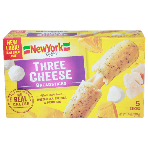New York Bakery Real Cheese Three Breadsticks - 2.58 Ounce - 5 Count