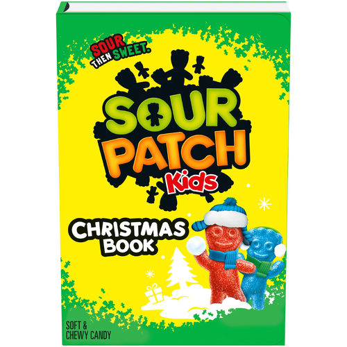 Sour Patch Kids Christmas Storybook, Soft & Chewy Gummy Holiday Candy Stocking Stuffer - 3.38 Ounce