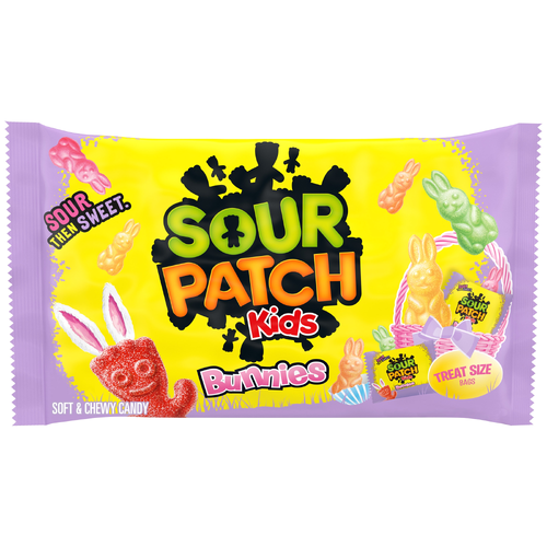 Sour Patch Kids Sour Patch Kids Assorted Bunnies Soft & Chewy Easter Candy, 18 Snack Packs - 7.94 Ounce Image 1 of 3