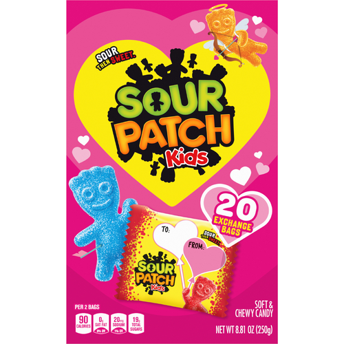 Sour Patch Kids Sour Patch Kids Assorted Soft & Chewy Valentines Day Candy, 20 Snack Packs - 8.8 Ounce