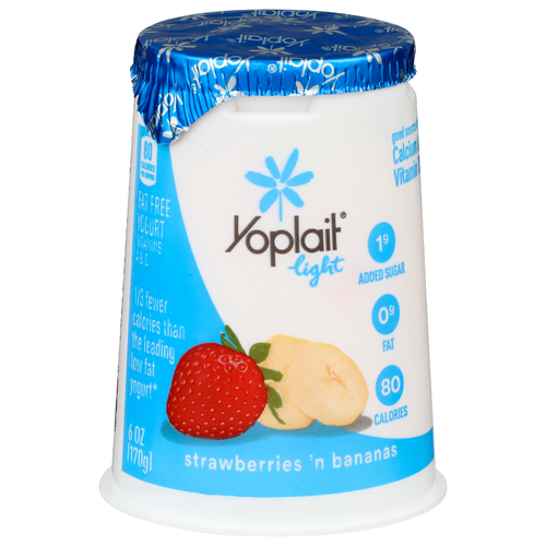 Yoplait Light Strawberries 'n Bananas Fat Free Yogurt 'n - 6 Ounce