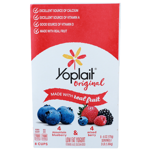 Yoplait Original Low Fat Yogurt - 6 Ounce - 8 Count
