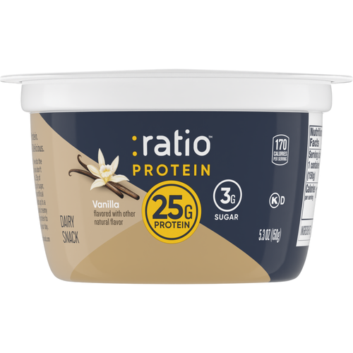 Ratio Yogurt Protein Cultured Dairy Snack, Vanilla, Protein - 5.3 Ounce
