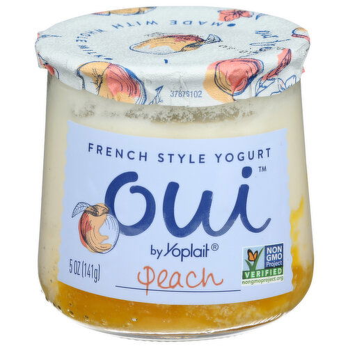 Yoplait Yogurt Oui French Peach - 5 Ounce