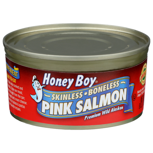 Honey Boy Skinless • Boneless Pink Salmon - 6 Ounce