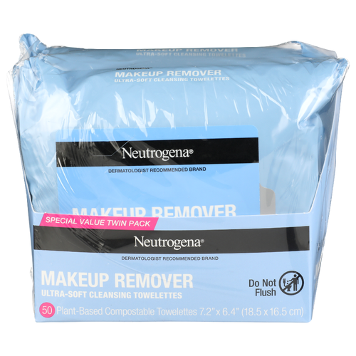 Neutrogena Makeup Remover Ultra-Soft Cleansing Towelettes - 50 Count