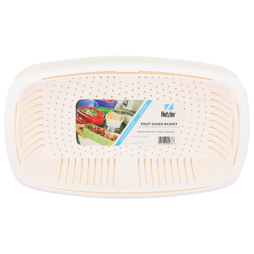 Hutzler Fruit Saver Basket With Strainer & Translucent Cover - 1 Each Image 1 of 2