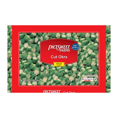 Pictsweet Farms Giant Size Cut Okra - 80 Ounce