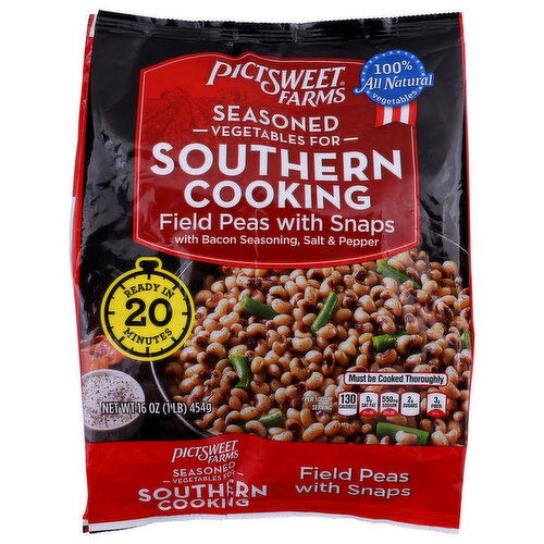Pictsweet Farms Field Peas With Snaps, Seasoned - 16 Ounce