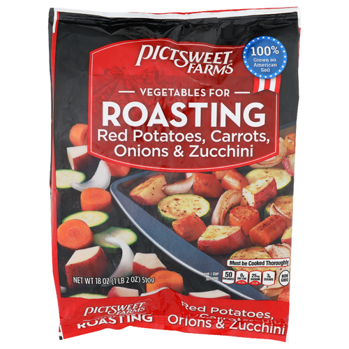 Pictsweet Farms Red Potatoes, Carrots, Onions & Zucchini Vegetables For Roasting - 18 Ounce