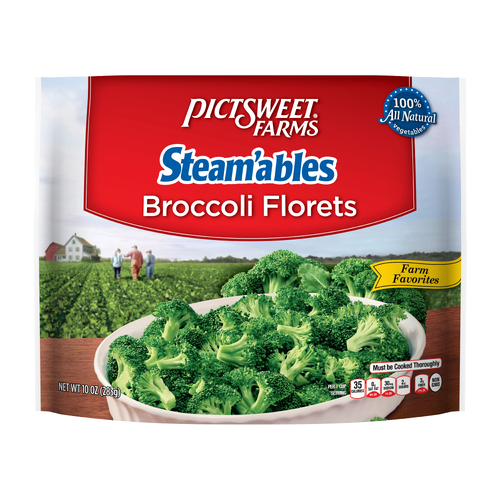 Pictsweet Farms STEAM'ABLES Broccoli Florets, Farm Favorites - 10 Ounce