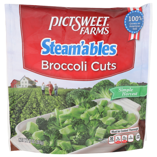 Pictsweet Farms Steam'ables Broccoli Cuts - 10 Ounce Image 1 of 4