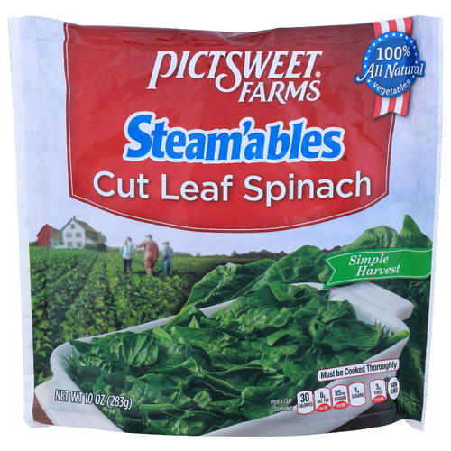Pictsweet Farms Steam'ables Farm Cut Leaf Spinach - 10 Ounce