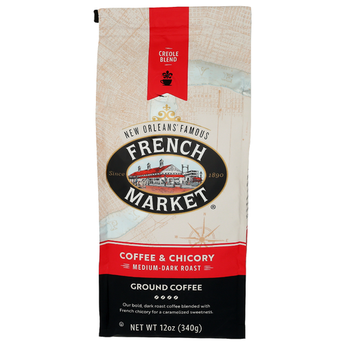 French Market Dark Roast Decaffeinated Ground Coffee - 11 Ounce